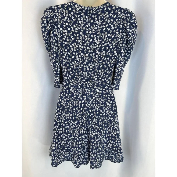 SALONI Colette Silk Minidress In Navy Painterly $550 - Picture 8 of 15